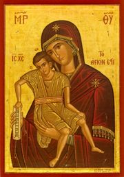 20th c. Greek icon by Monk Michael
